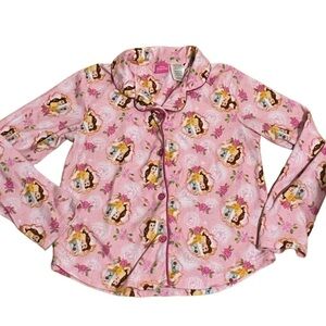 Disney Pink Princess Long Sleeve Pajama Set Size 10/12